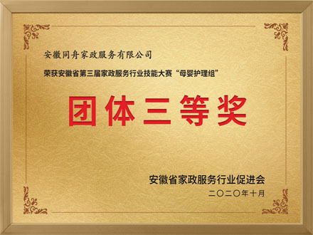 安徽省家政服務(wù)行業(yè)技能大賽“母嬰護理組”團